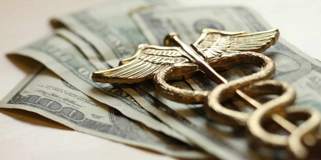 Money with caduceus